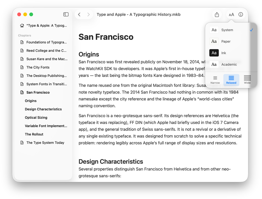 Obsidian-style document with sidebar table of contents